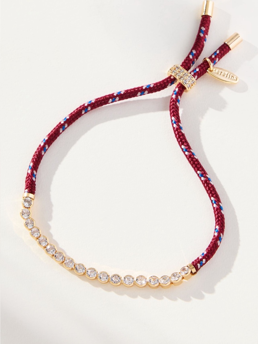 Anthropologie 14KT Gold Plated Colorful Cord Bracelet New Gold Wine Rope